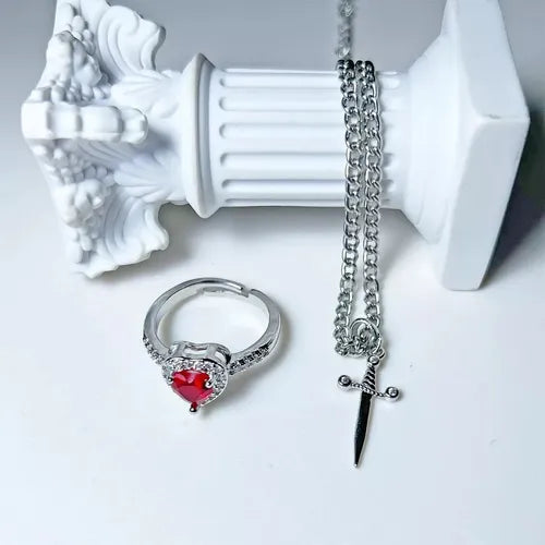 Combo Princess promise® | Anillo Promesa y Pulsera espada + Caja de regalo ✨❤️🔥👑