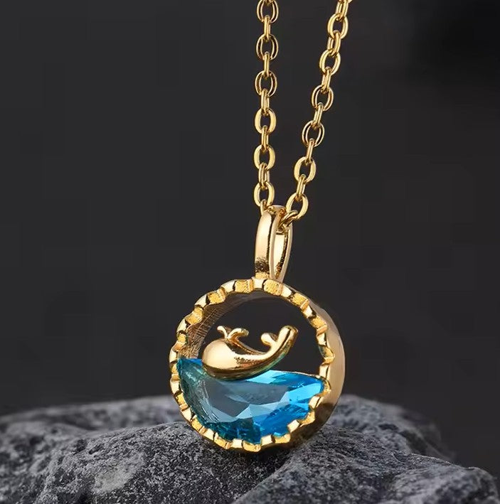 Collar Blue Oceans® | Collar de Ballenita + Caja de Regalo 🤍🐳