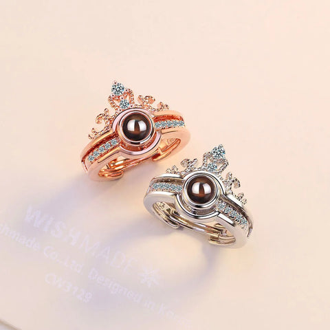 Anillo Te amo 100 idiomas® 2 en 1 | Baño de Oro + Caja Gratis💖✨