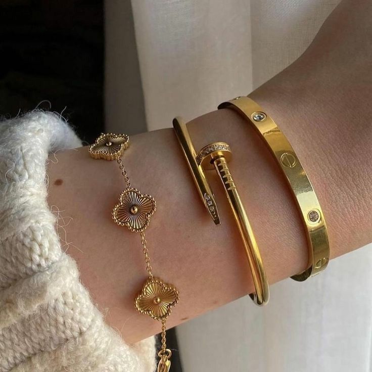 Pulsera Clavo Eterno®| Tipo Cartier + BAÑO EN ORO + Caja de regalo ✨💗