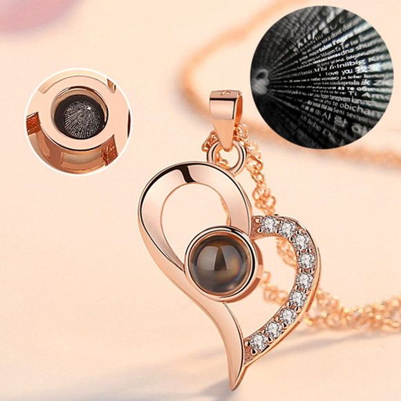 Te Amo en 100 Idiomas® | Collar y Anillo de Amor + Caja de Lujo🌹💎💖