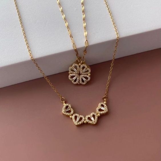 Trébol Enamorado | Collar Trébol y Corazones 🍀❤️🔥