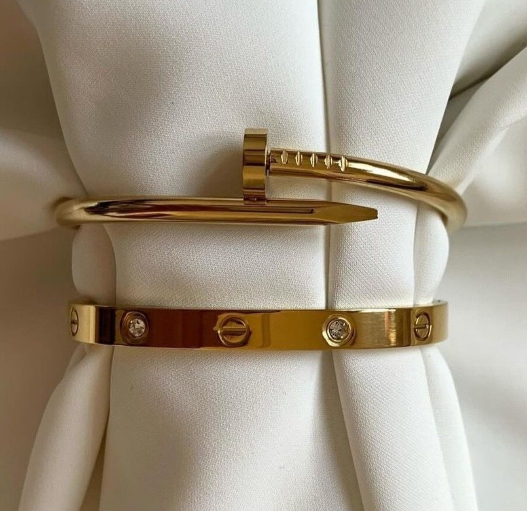 Pulsera Clavo Eterno®| Tipo Cartier + BAÑO EN ORO + Caja de regalo ✨💗