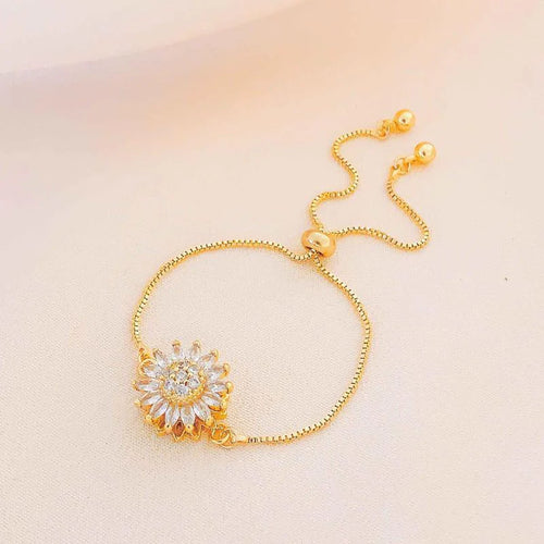 Pulsera de Girasol Giratorio | Con Caja de regalo 🌻