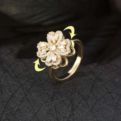 Anillo de Trébol Enamorado® | Anillo Giratorio de Trébol 🍀💎