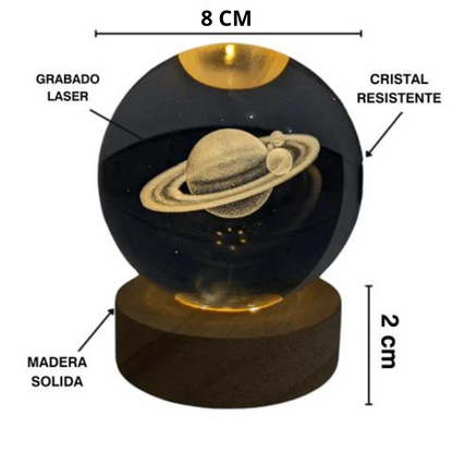 SolarLamp® 🚀👨‍🚀 | Lámpara de Cristal del Sistema Solar