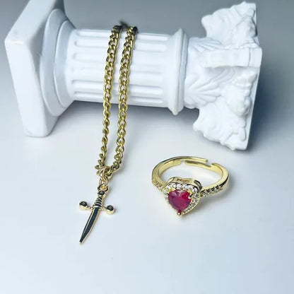 Combo Princess promise® | Anillo Promesa y Pulsera espada + Caja de regalo ✨❤️‍🔥👑