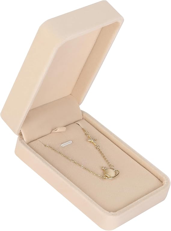 Caja Collar De Princesas® | Caja Crema Obsequio NO INCLUYE JOYAS 👑💖