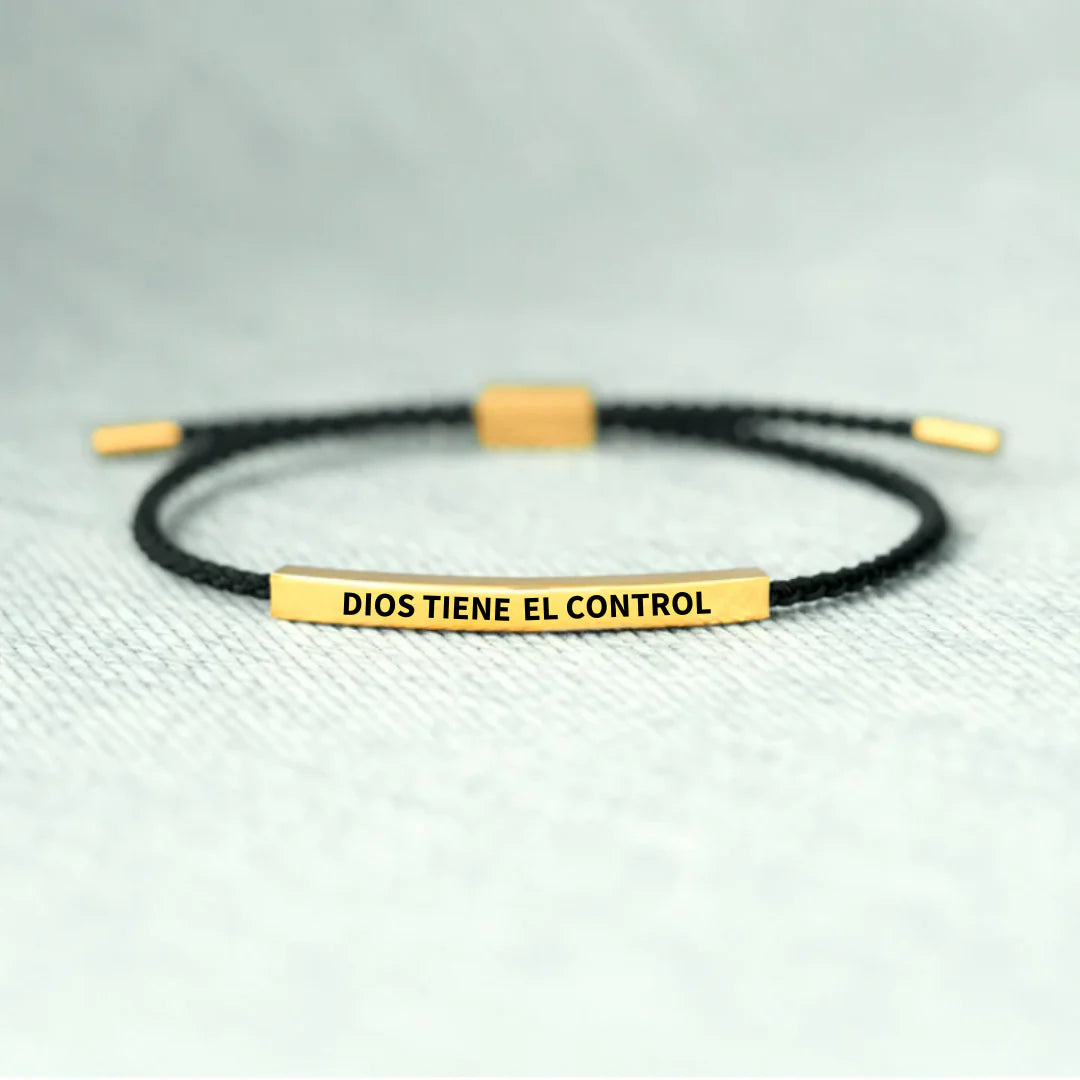Pulsera "Dios Tiene el Control"® | Caja de regalo 🤍🐝