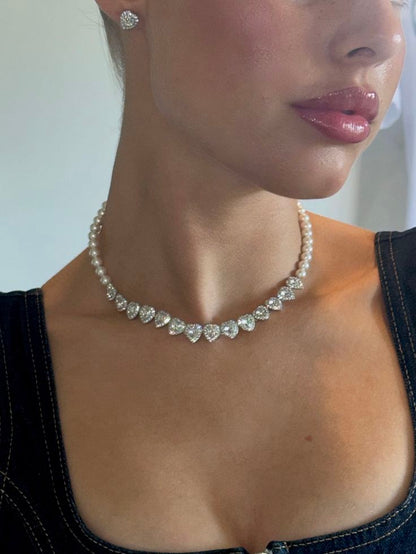 Collar Diamond Hearts® | Collar Corazones + Caja de regalo 💎💗✨
