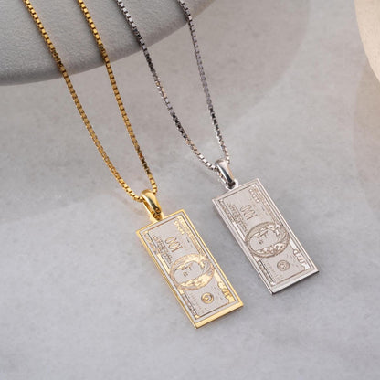 Collar Dolar® | Baño de Oro / Plata + Caja de regalo 💵🍀
