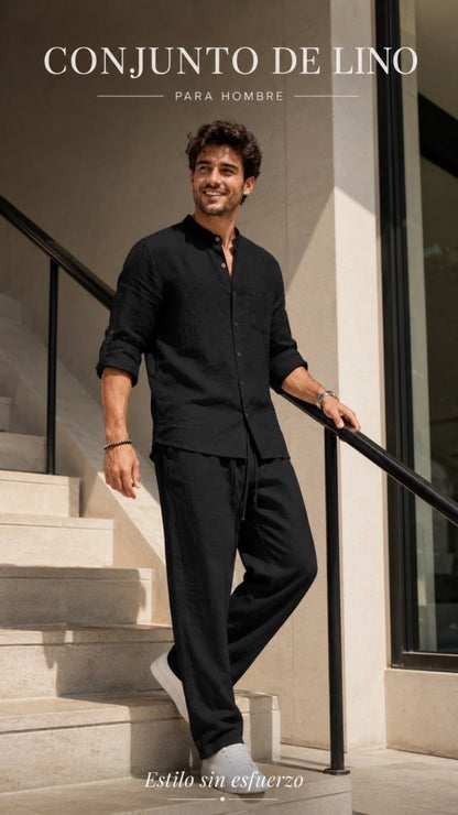 Conjunto Estilo Lino® Hombre | Camisa + Pantalón que no se arruga 👕