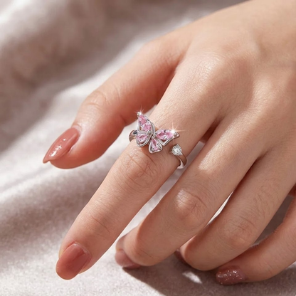 Anillo Mariposa Giratorio | Brillo Efímero✨🌸