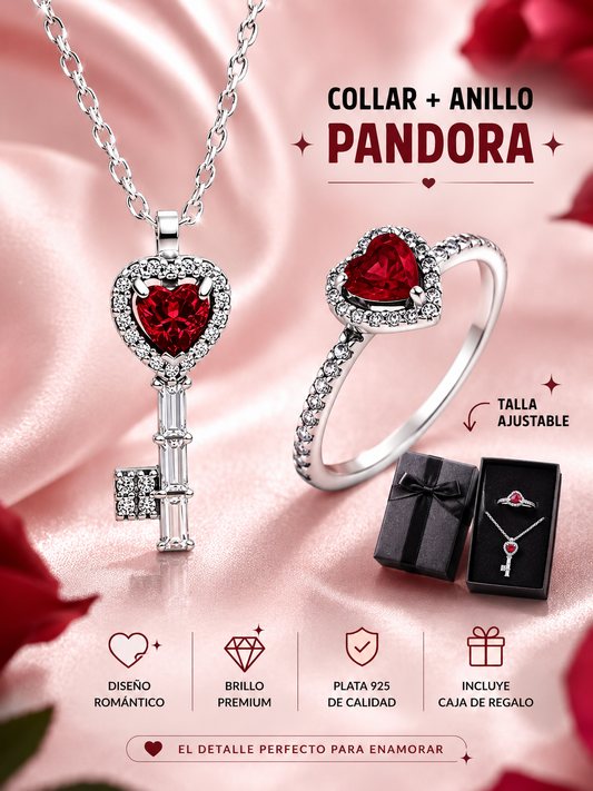 Unión Princess promise® | Collar llave + Anillo Promesa TALLA AJUSTABLE + Caja de regalo ✨🔐💗