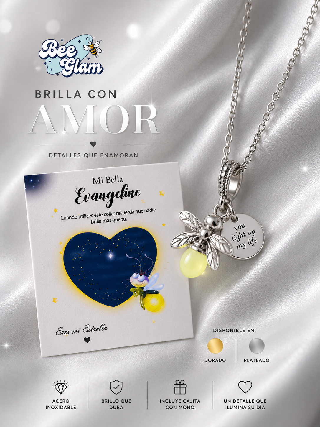Collar Evangeline® | Charm Princesa y el Sapo + CAJA + TARJETA DEDICATORIA 👑💓