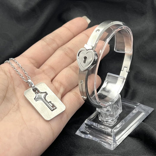 Amor Seguro® | Pulsera y Cadena Candado Acero Inoxidable + Caja Regalo 🔒❤️‍🔥