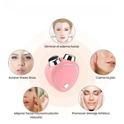 Masajeador facial con microcorriente