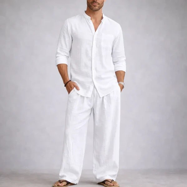 Conjunto Estilo Lino® Hombre | Camisa + Pantalón que no se arruga 👕