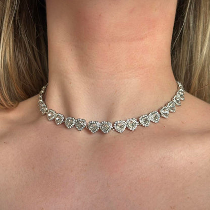 Collar Diamond Hearts® | Collar Corazones + Caja de regalo 💎💗✨