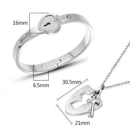 Amor Seguro® | Pulsera y Cadena Candado Acero Inoxidable + Caja Regalo 🔒❤️‍🔥