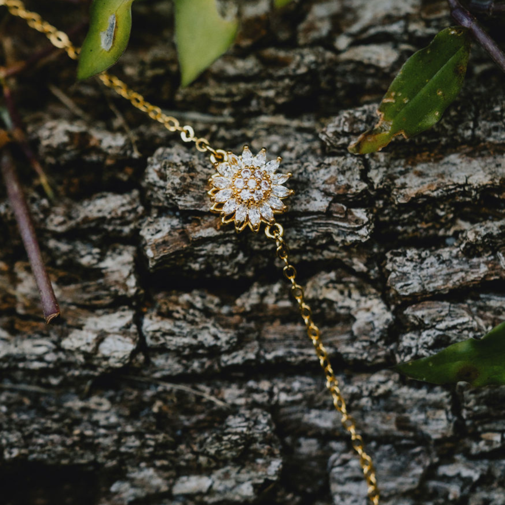 Pulsera de Girasol Giratorio | Con Caja de regalo 🌻